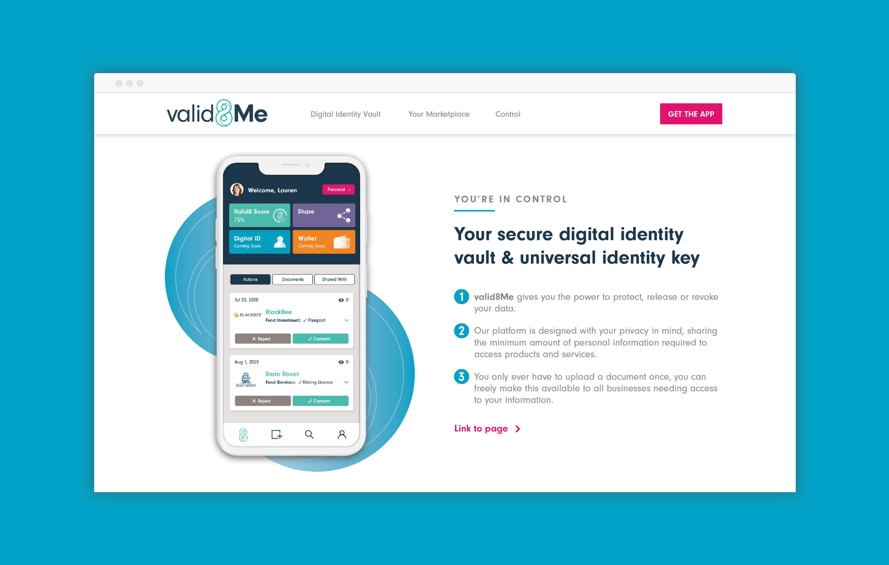 valid8Me Design Work Sample 7