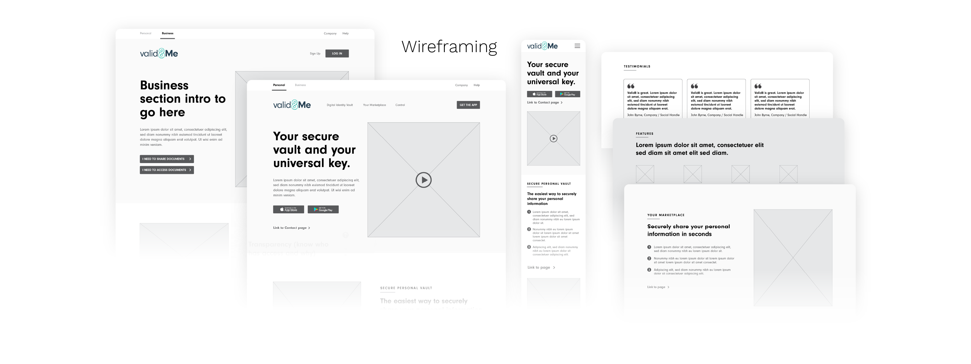 valid8Me Wireframing